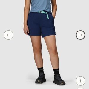 Outdoor Research Blue Women’s Ferrosi 5” Shorts with Teal Belt Size S